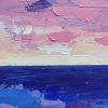 Calm seascape painting on canvas - 12x16 in | 30x40 cm