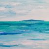 Turquoise mood seascape painting on canvas - 12x16 in | 30x40 cm