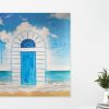 New door mixed media painting on canvas - 27,5x27,5 in | 70x70 cm
