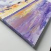 Deep purple sunset seascape painting on canvas - 12x16 in | 30x40 cm