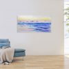 Morning light seascape painting on canvas - 24x48 in | 60x120 cm