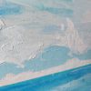 Lagoon vibe seascape painting on canvas - 32x63 in | 80x160 cm